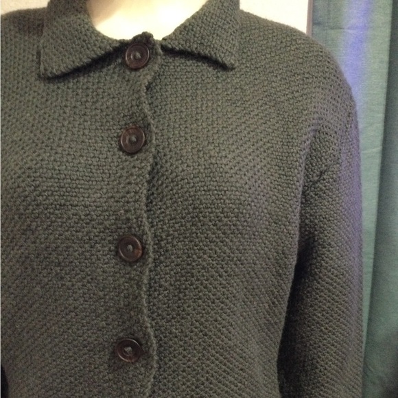 Marion Foale 100% Wool Hand Knit Cardigan - Picture 3 of 4